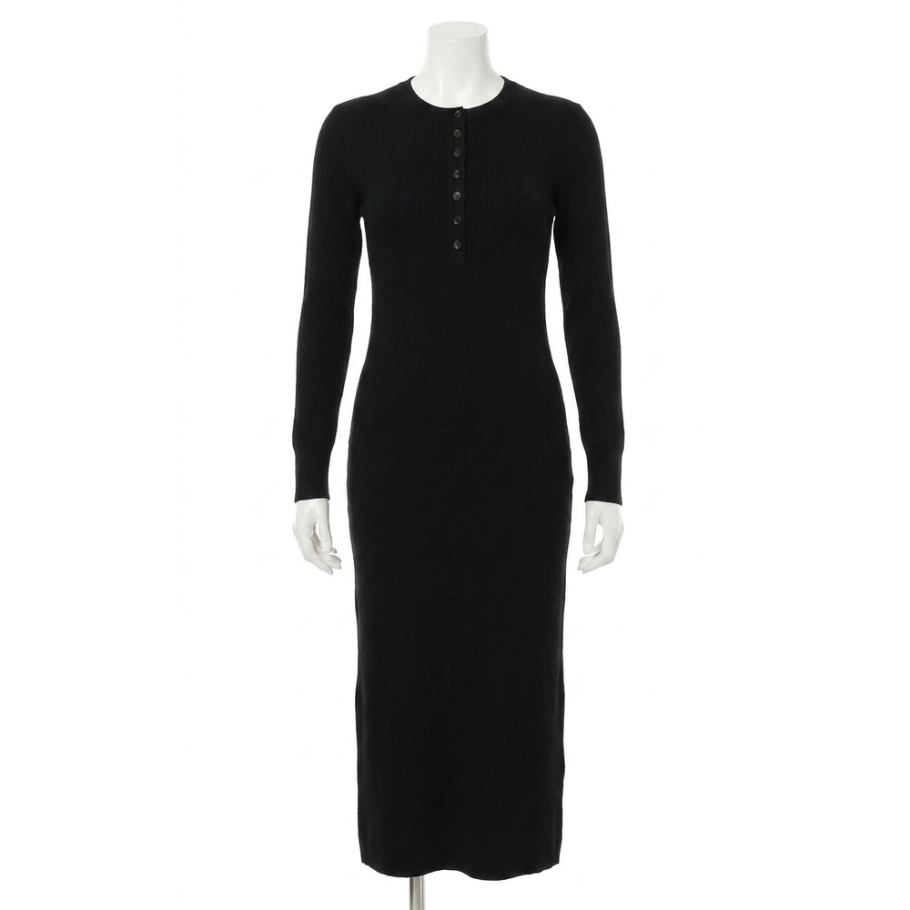 NEW VARLEY abriella midi dress in black